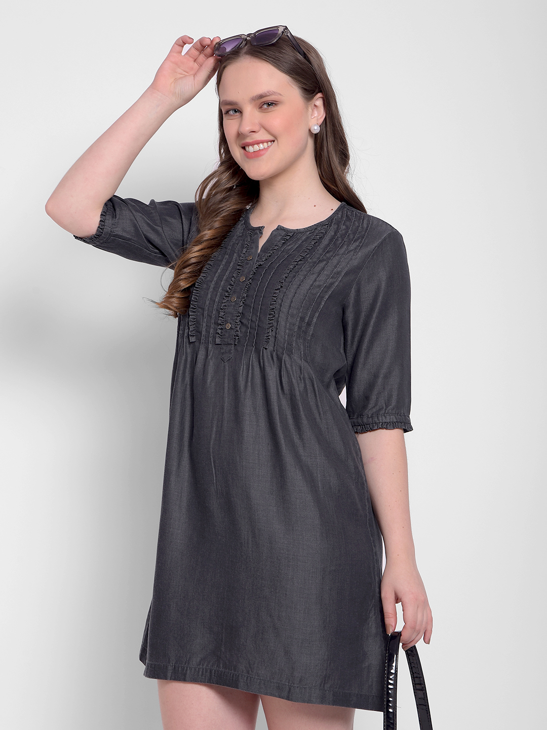Numero Uno Women Grey Casual Dress